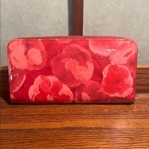 Authentic Louis Vuitton Monogram Vernis Ikat Flower Zippy Wallet (2013)